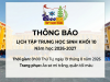THÔNG BÁO LỊCH TẬP TRUNG HỌC SINH KHỐI 10 NĂM HỌC 2026–2027