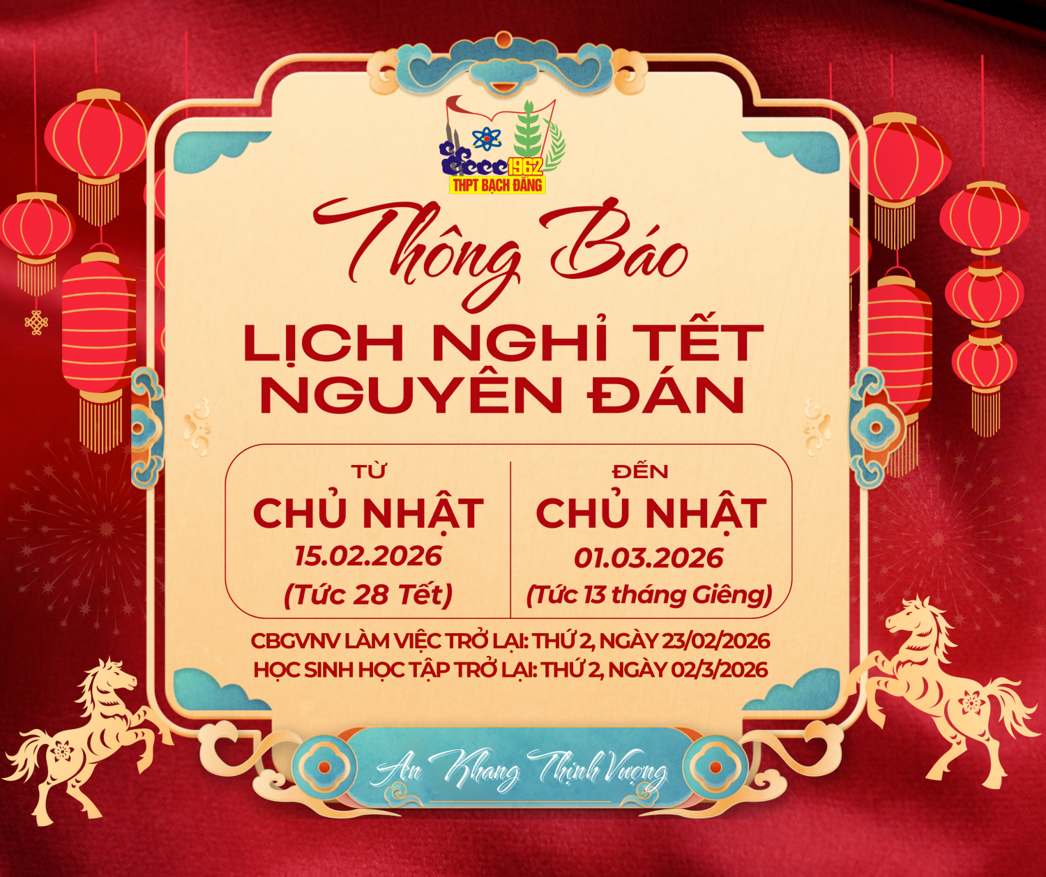 Lịch Nghỉ Tết Âm Lịch