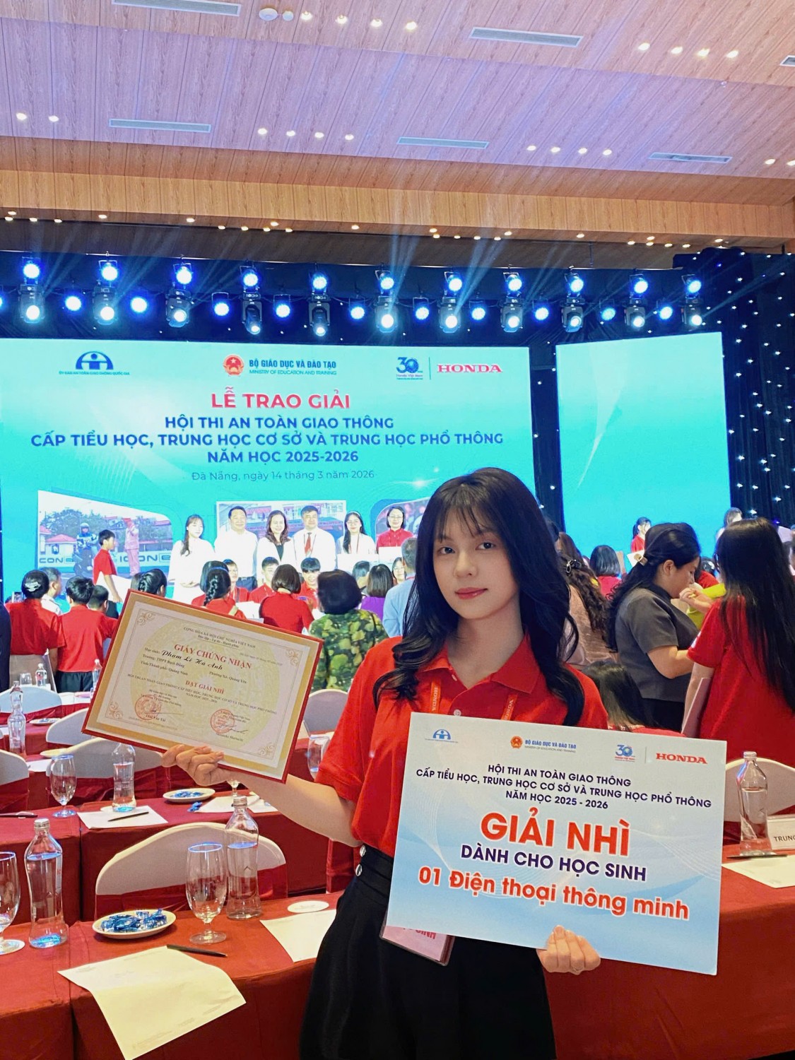 HỌC SINH TRƯỜNG THPT BẠCH ĐẰNG ĐẠT GIẢI NHÌ CUỘC THI “AN TOÀN GIAO THÔNG CHO NỤ CƯỜI NGÀY MAI” CẤP BỘ