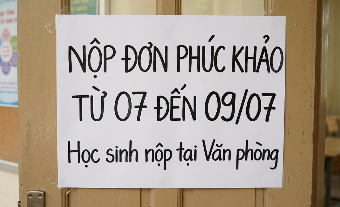 THÔNG BÁO TIẾP NHẬN ĐƠN PHÚC KHẢO KỲ THI TUYỂN SINH VÀO LỚP 10 THPT NĂM HỌC 2026–2027